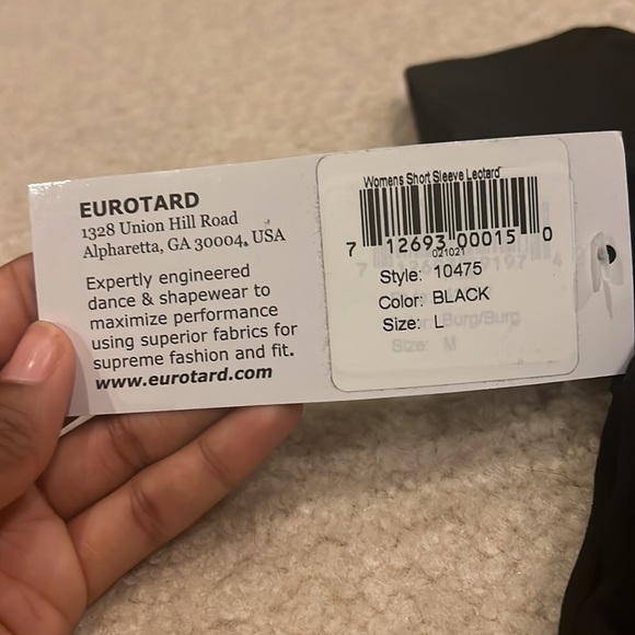 Eurotard Adult Short Sleeve Leotard - Picture 3 of 4